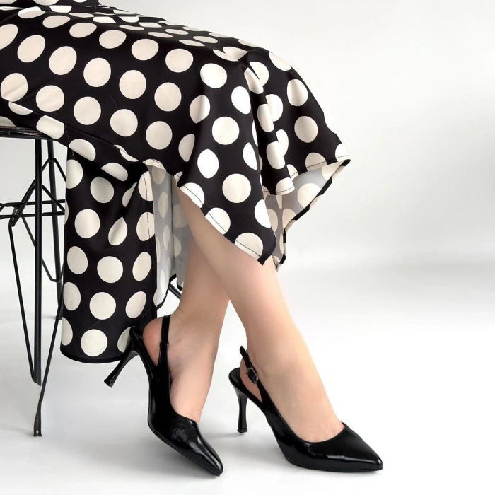 Uster Bordo Rugan Topuklu Ayakkabı