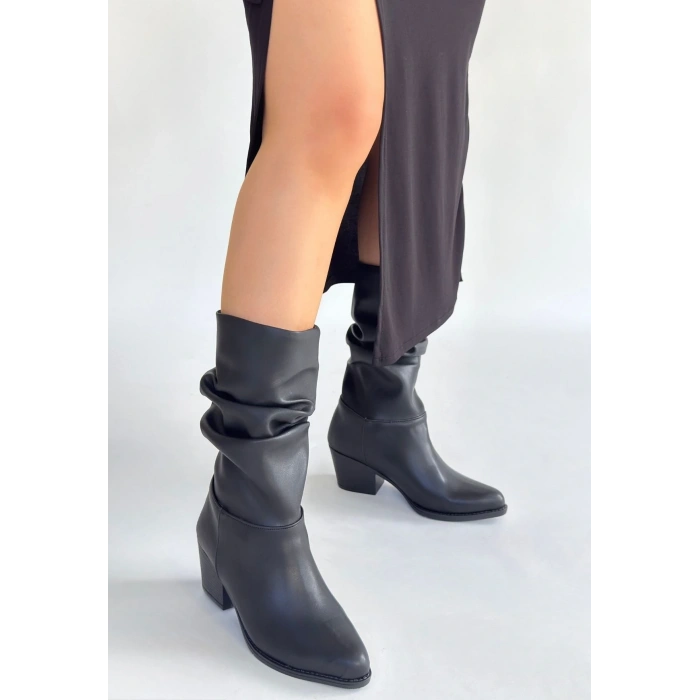 Yior Acı Kahve Cilt Topuklu Bot