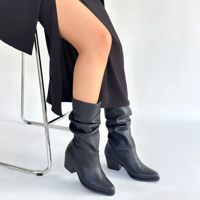 Yior Acı Kahve Cilt Topuklu Bot