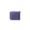 Guard Antique Navy Blue Zipper Horizontal Mini Leather Wallet