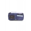Guard Antique Navy Blue Zipper Horizontal Mini Leather Wallet