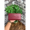 Guard Bordo Croco Deri Kadın Cüzdanı & El Çantası