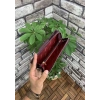 Guard Bordo Mat Fermuarlı ve Deri Patlı El Portföyü
