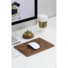 Guard Dikiş Detaylı Antik Kahverengi Deri Mouse Pad 26 x 20 Cm