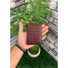 Guard El Örgüsü Bordo Deri Kartlık