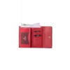 Guard Kırmızı Çıt Çıtlı Hakiki Deri Bayan Cüzdanı