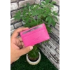 Guard Ultra İnce Unisex Fuşya Minimal Deri Kartlık