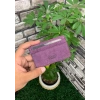 Guard Ultra İnce Unisex Mor Nubuk Minimal Deri Kartlık