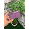 Guard Ultra İnce Unisex Mor Nubuk Minimal Deri Kartlık