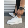 JY0535 Prime Bağcıklı Cilt Erkek Günlük Sneaker Ayakkabı CBT - Beyaz