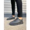 JY0535 Prime Bağcıklı Cilt Erkek Günlük Sneaker Ayakkabı CST - Siyah