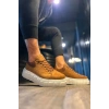 JY144 Volt Bağcıklı Süet Erkek Günlük Sneaker Yüksek Taban Ayakkabı SBT Taba