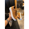 JY144 Volt Bağcıklı Süet Erkek Günlük Sneaker Yüksek Taban Ayakkabı SBT Taba