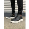 JY151 Boost Bağcıklı Cilt Erkek Günlük Sneaker Ayakkabı CBT - Siyah