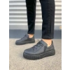 JY502 Bold Bağcıklı Cilt Erkek Günlük Sneaker Ayakkabı CST - Siyah