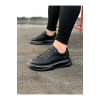 JY507 Alone Bağcıklı Cilt Erkek Günlük Sneaker Ayakkabı CST Siyah