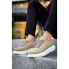 JY814 Axel Bağcıklı Süet Erkek Günlük Sneaker Ayakkabı SBT Krem
