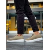 JY814 Axel Bağcıklı Süet Erkek Günlük Sneaker Ayakkabı SBT Krem