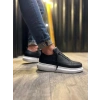 JY914 Drake Bağcıklı Cilt Erkek Günlük Sneaker Ayakkabı CBT Siyah