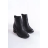 LARISSA Fermuarlı Ortopedik Taban Topuklu Kadın Bot  CST - Siyah