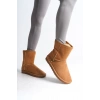 SELINA Bağcıksız Düz Taban İçi Kürklü Süet Kadın Bot  STT - Taba