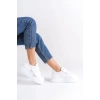 VALENCIA Bağcıksız Cırt Cırtlı Ortopedik Taban Kadın Sneaker Spor Ayakkabı CBT - Beyaz