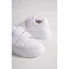 VALENCIA Bağcıksız Cırt Cırtlı Ortopedik Taban Kadın Sneaker Spor Ayakkabı CBT - Beyaz