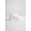 VALENCIA Bağcıksız Cırt Cırtlı Ortopedik Taban Kadın Sneaker Spor Ayakkabı CBT - Beyaz