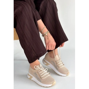 Belan Siyah Triko Bağcıklı Spor Ayakkabı