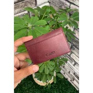 Guard Antik Bordo Deri Kartlık