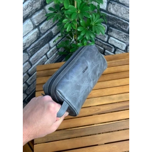 Guard Antik Gri Unisex Deri El Çantası