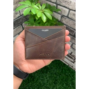 Guard Antik Kahve Deri Kartlık