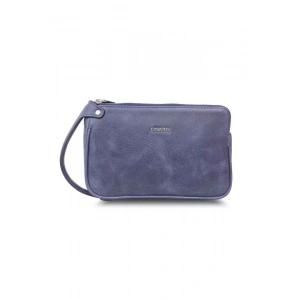 Guard Antik Lacivert Unisex Çift Fermuarlı El Çantası
