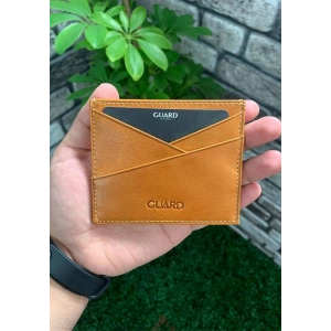 Guard Antik Sarı Deri Kartlık