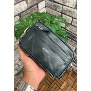 Guard Antik Siyah Hakiki Deri Şifreli El Çantası