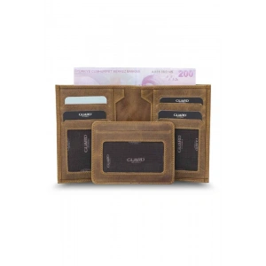 Guard Antik Taba Gizli Kartlıklı  Deri Erkek Cüzdanı