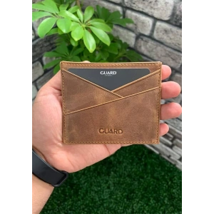 Guard Antik Taba Hakiki Deri Kartlık