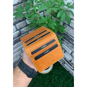Guard Antik Taba Patlı Tasarım Deri Kartlık