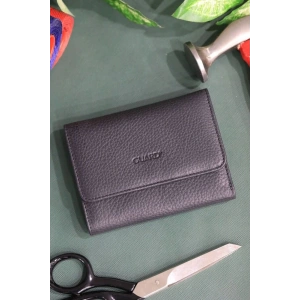 Guard Bozuk Para Bölmeli Mat Siyah Kadın Cüzdan