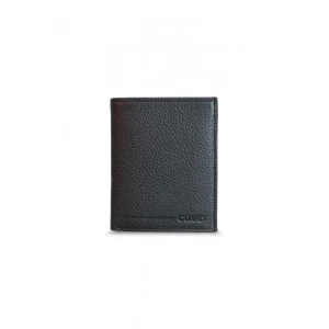 Guard Çok Bölmeli Dikey Siyah Deri Erkek Cüzdanı