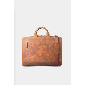 Guard Crazy Taba Deri Özel Üretim Laptop ve Evrak Çantası