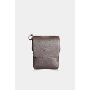 Guard Kahverengi Deri Çok Bölmeli Omuz Çantası