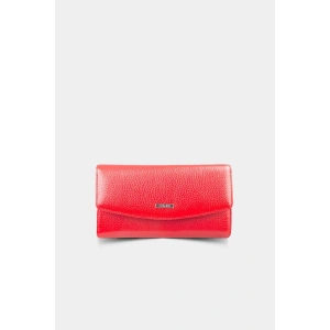 Guard Kırmızı Fermuarlı Deri Bayan Cüzdanı