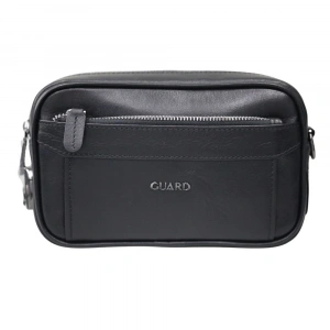 Guard Kristal Siyah Hakiki Deri Şifreli El Çantası
