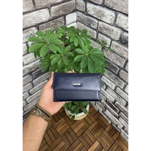 Guard Lacivert Çıt Çıtlı Deri Bayan Cüzdanı