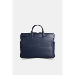 Guard Lacivert Deri Laptop Çantası