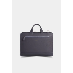 Guard Lacivert Deri Özel Üretim Laptop ve Evrak Çantası