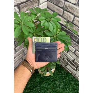 Guard Lacivert Kamuflaj Deri Kartlık