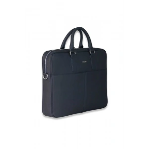 Guard Lacivert  Laptop Girişli Hakiki Deri Evrak Çantası