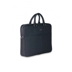 Guard Lacivert  Laptop Girişli Hakiki Deri Evrak Çantası